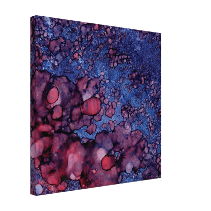 Twilight Shadow abstract alcohol ink canvas print in deep blue and rich purple